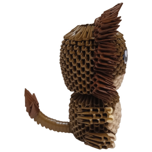 Figura Origami 3d, Kumitate, Origami Modular. Modelo Leon