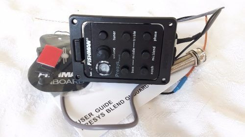 Micrófono Piezoeléctrico Con Preamplificador Para Guitarra Fishman 301 Negro