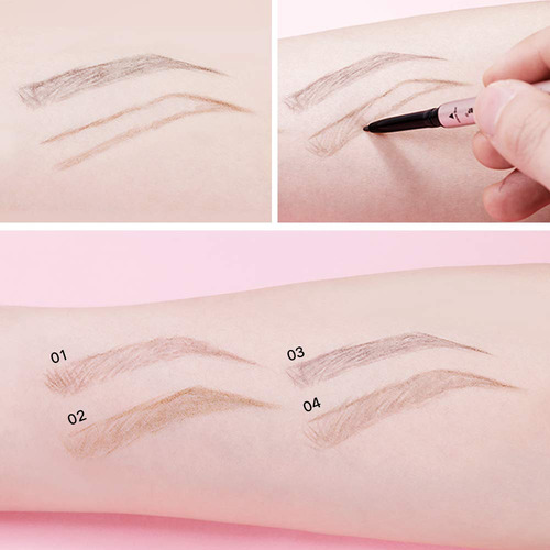 Lápiz De Cejas - Pluma Negra De Doble Punta Para Cejas Y Láp