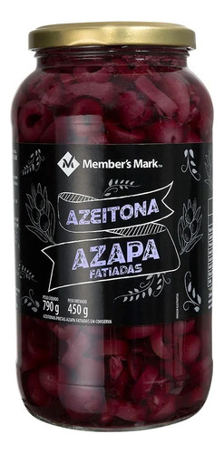 Azeitonas Pretas Fatiadas Azapa Premium Member's Mark 450g