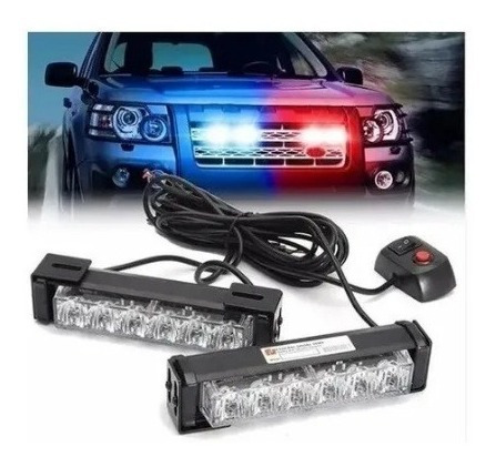 Estrobos Policiales Rojo Azul 2x6 12-24v Federal Signal