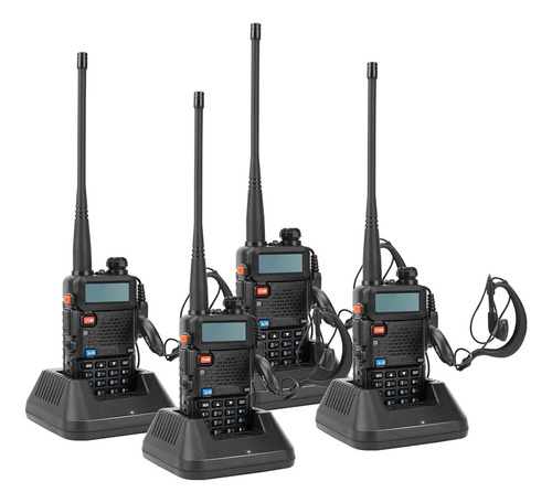 Seener 4 Radios De Comunicación Walkie Talkie Uv5r 128 Canales