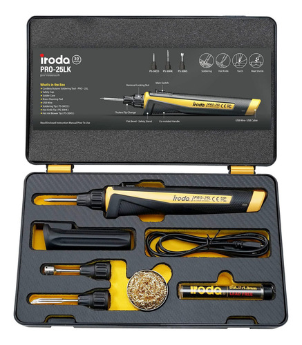 Soldador Portátil Iroda Solderpro 30w Batería 3200mah Led