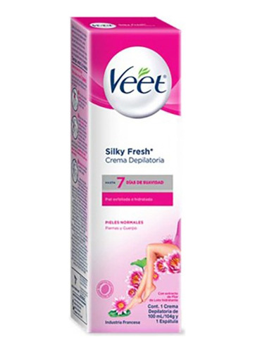 Veet Crema Depilatoria Silky Fresh Piernas Y Cuerpo 100 Ml