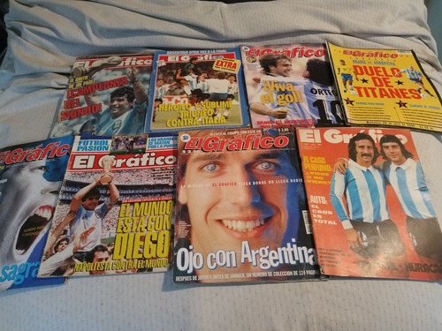  Lote 8 Revistas El Gráfico Todas Tapas Selección Argentina.