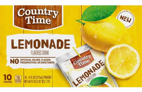 Country Time Jugos Sabor Lemonade 10 Pz