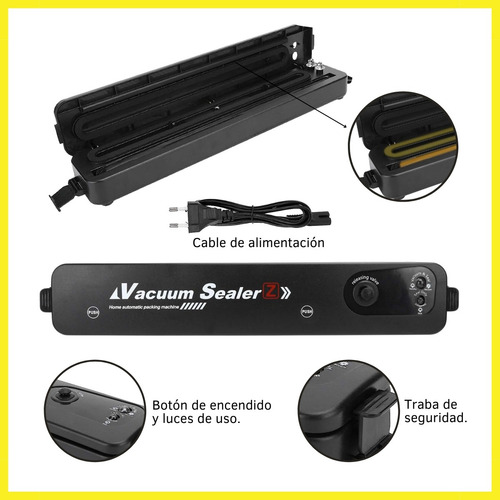 Imagen 5 de 10 de Máquina Selladora Bolsas Portatil Eléctrica Automática Full