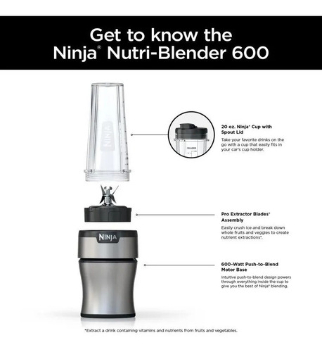 Extractor De Nutrientes Ninja Nutri Bn300wm 600w 590ml