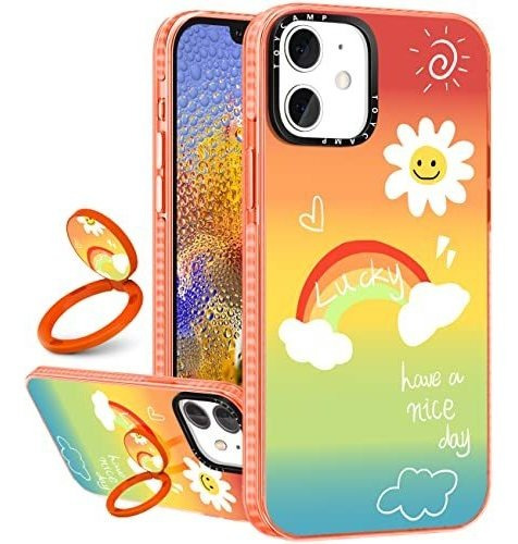 Toycamp Para iPhone 12 Mini Case, Cute Rainbow Sun Mm1sg