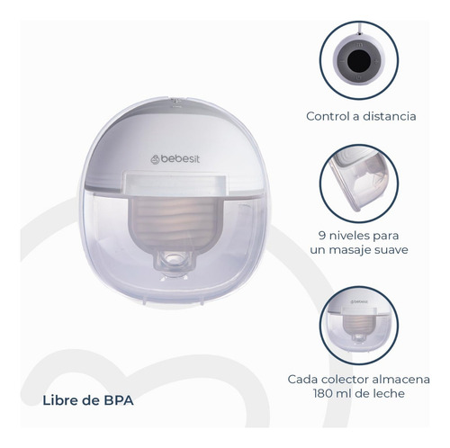 2 Extractores De Leche Bebesit + Bolsas Almacenamiento 200ml