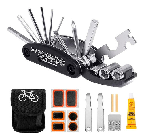 Kit Set Herramientas Para Reparación Bici Arreglos 15 En 1