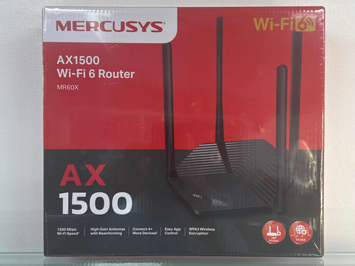 Router Wifi6 Doble Banda 1500 Mb Gigabits Mercusys Mr60x