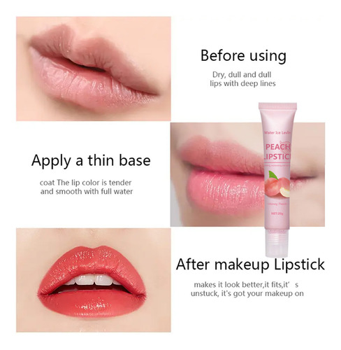 Bálsamo Hidratante Para Brillo De Labios Peach Lipgloss Que