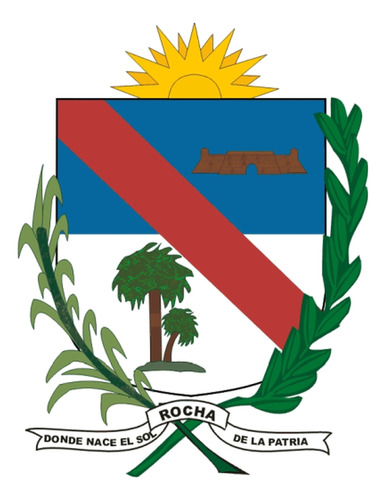 Escudo Departamento De Rocha - Uruguay - Lámina 45x30 Cm.