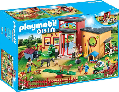 Figura Armable Playmobil City Life Hotel De Mascotas 154 Piezas 3+
