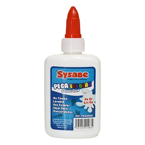 Pega Liquida Escolar Sysabe De 60 Ml