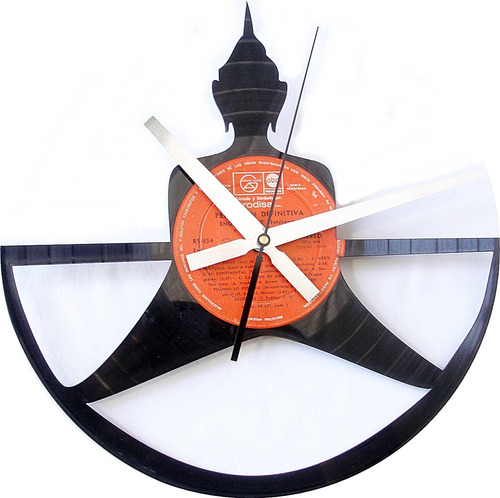 Relojes Artesanales Calados En Discos De Vinilo Mod Buda