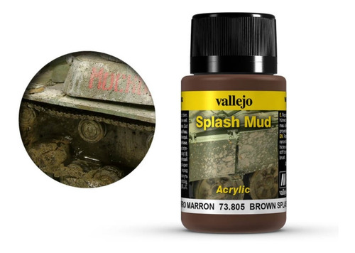 Vallejo 73805 Splash Mud Efectos Salpicaduras Barro Marrón 