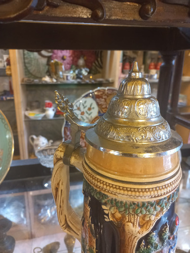Antiguo Tankard Aleman Musical Cerveza 35 Cm (Usado)