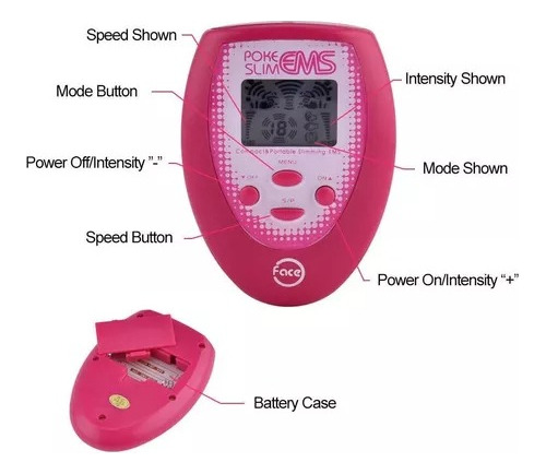 Electroestimulador Facial, Ems Tens, Cachete, Papada+parches