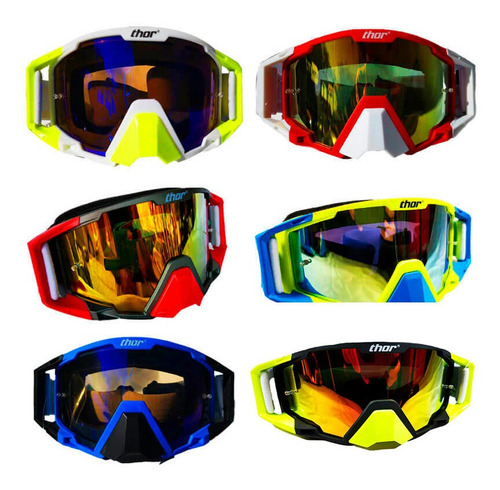 Antiparras Espejadas Thor Motocross Enduro + Visor Regalo