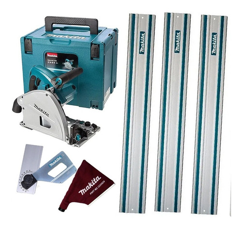 Kit Serra Circular Sp6000j Makita 1300w + 3 Trilhos 1m 110v