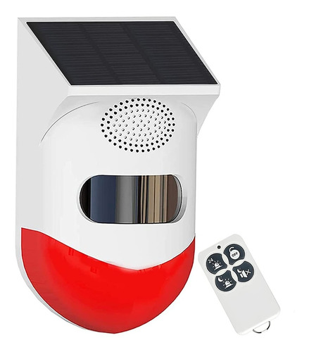 Sirena Solar Wifi Exterior Con Sensor De Movimiento 