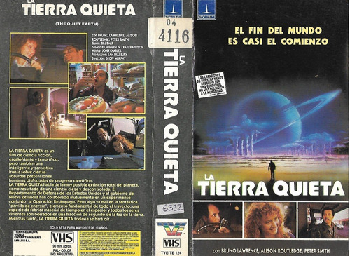 La Tierra Quieta Vhs Bruno Lawrence Ciencia Ficción 1985