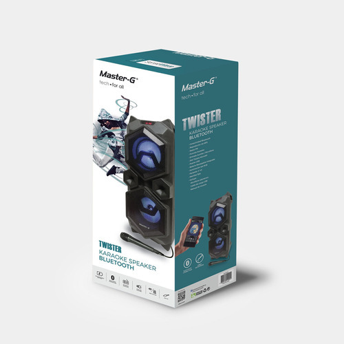 Parlante Karaoke Bluetooth Twister Master G + Micrófono
