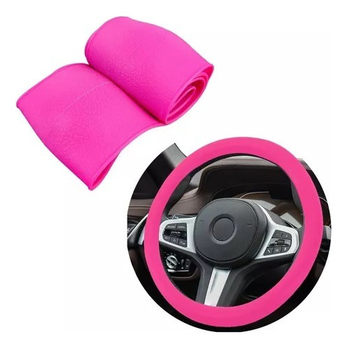 Cubre Volante De Silicona Universal Ajustable Color Rosa