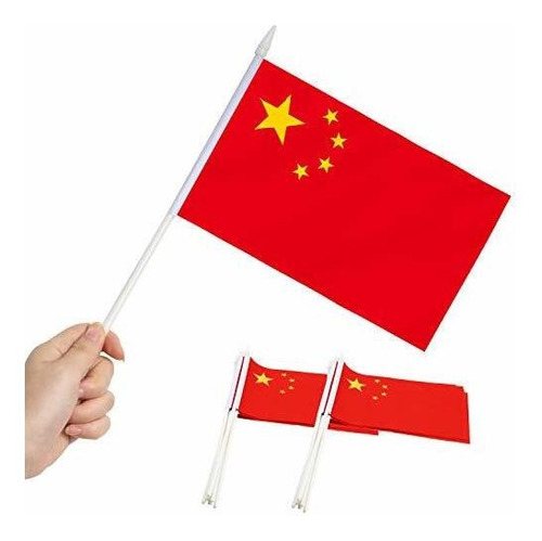 Bandera - Anley China Mini Flag 12 Pack - Hand Held Small Mi