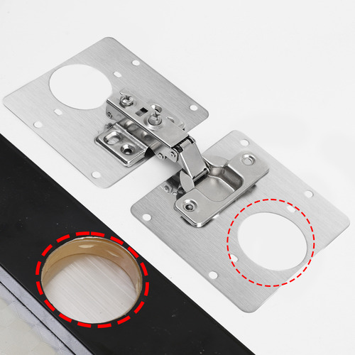 4 Placas 9*9cm Reparadoras Bisagra Armario Con Tornillos