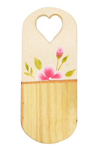 Tabla De Madera Pintada Flores Emilia - Paraiso