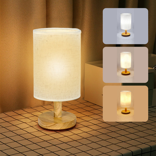 Lámpara De Mesa Con Luz Nocturna En V Para Dormitorio, 3 Dir
