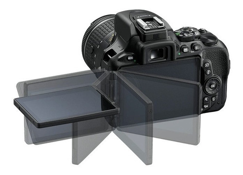 Nikon Kit D5600 + lente AF-P DX 18-55mm VR + lente AF-P DX 70-300mm DSLR color negro
