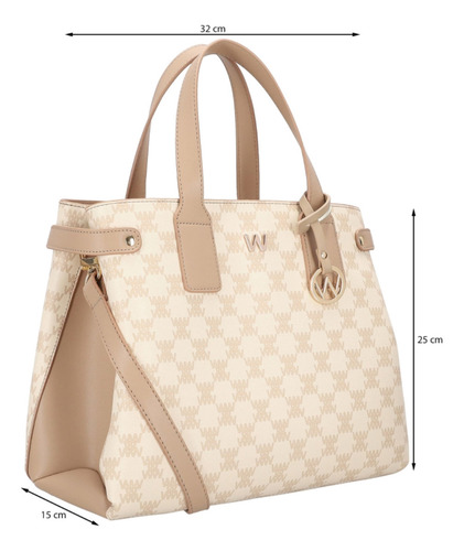 Bolsa Satchel Para Mujer Westies Beige Hbquinary22we