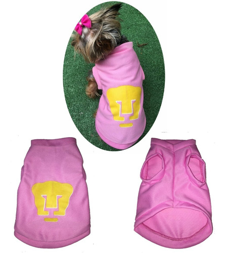 Ropa Jersey Deportivo Rosa Mascota Perro Modelo Pumas