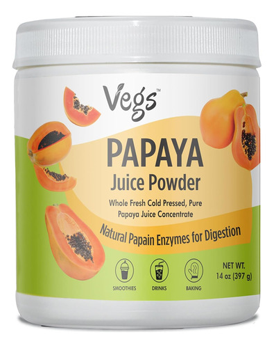 Vegs Polvo De Jugo De Fruta De Papaya, Polvo De Papaya Orgán