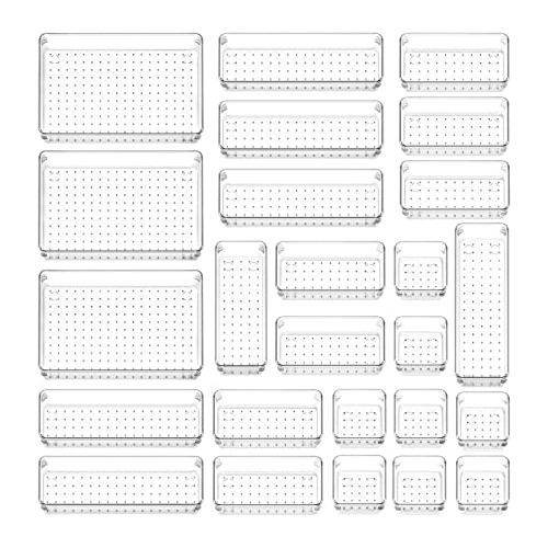 Juego De Organizadores De Cajones De Plastico Transparente