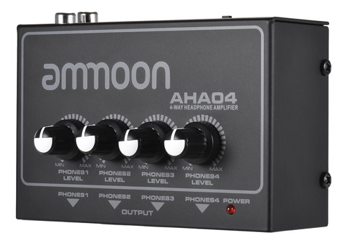 Ammoon Aha04 - Amplificador De Auriculares Portátil De 4 Vía