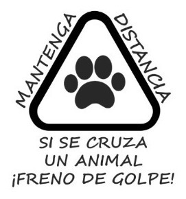 Calco Mantenga Distancia Si Se Cruza Un Perro Freno De Golpe