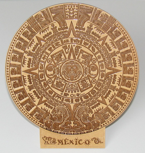 Calendario Azteca 15 Cm Con Base, Kit De 5