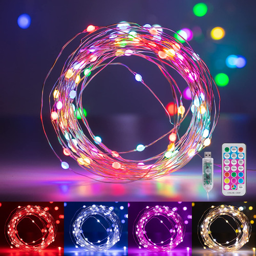 Luz Hada Que Cambian Color 33 Pie 100 Led Multicolor Control