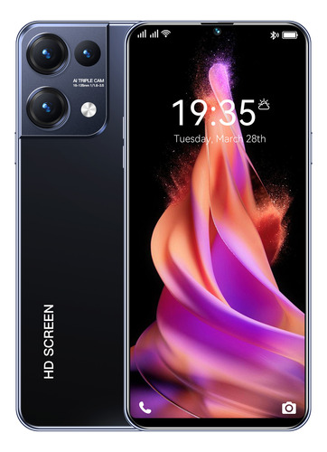 Teléfono Inteligente Android Barato Reno9pro 6.49pulga Negro