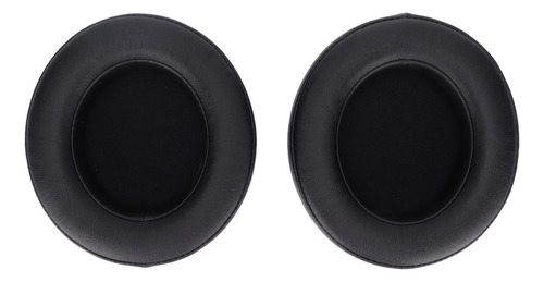 Almohadillas De Cuero Negro Para Auriculares, De Repuesto Bl