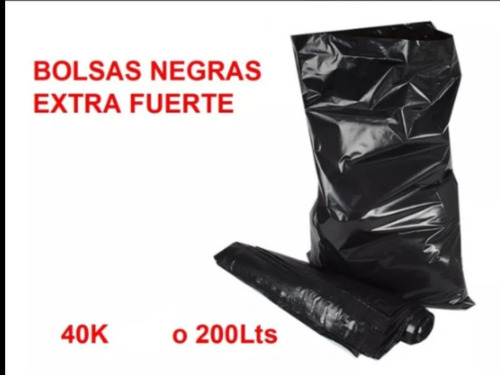 Bolsas Para Basura De 40 Kilos O 200 Litros Negra