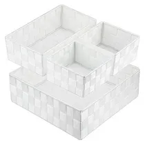Comprar Organizadores De Ropa Interior Tejida Color Blanco