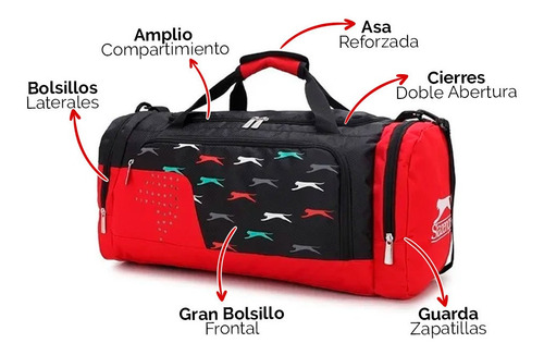 Imagen 3 de 8 de Bolso Gimnasio Grande Deportivo Viaje Urbano Reforzado Tira De Hombro Color La Mejor Calidad! Diseño By Tsr