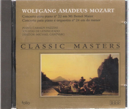 Cd Mozart Concerto Para Piano E Orquestra - Classic Masters