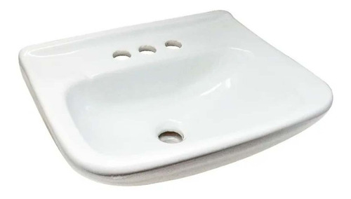 Lavabo De Pared Empotrable Baño Orion Con Rebosadero Blanco